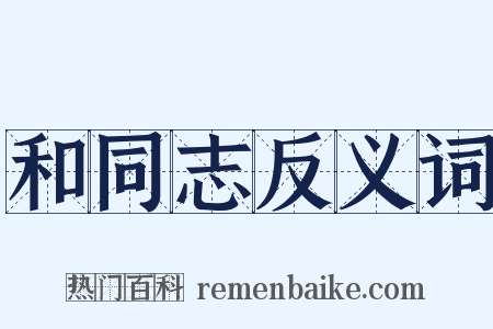 和同志反义词是什么意思的图片